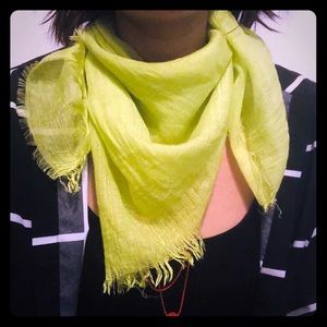 neon yellow scarf